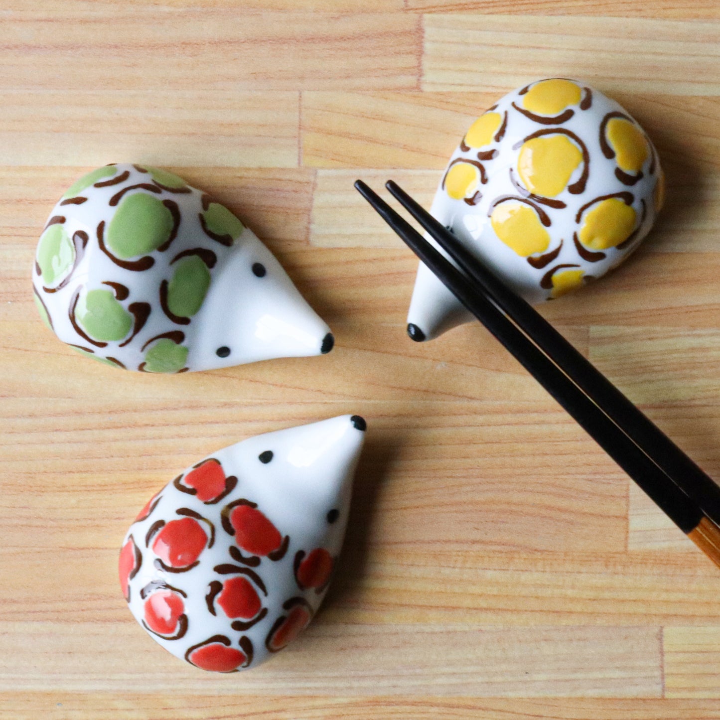 9-35【Chopsticks】はしおき(ハリネズミ)ヒョウ柄